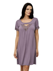 Ночная сорочка из вискозы с кружевом Lega NMV96, cветло-фиолетовый цена и информация | Женские пижамы, ночнушки | pigu.lt