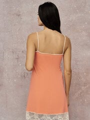 Xлопковая ночная сорочка с кружевом Lega NM86, Цвет персиковый цена и информация | Женские пижамы, ночнушки | pigu.lt