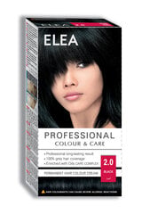 Крем-краска для волос Elea Professional Corour&Care 2.0 Black, 123 мл цена и информация | Краска для волос | pigu.lt