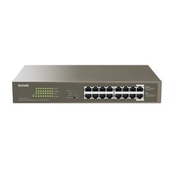 Tenda TEG1116P-16-150W-EU network switch Unmanaged Gigabit Ethernet (10/100/1000) Bronze Power over Ethernet (PoE) цена и информация | Маршрутизаторы (роутеры) | pigu.lt