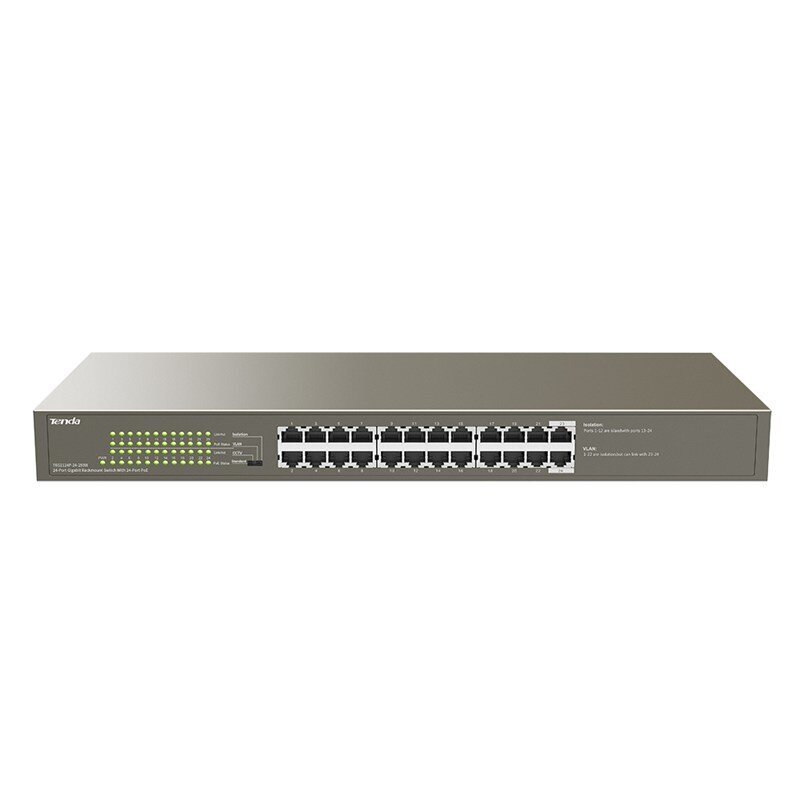 Tenda TEG1124P-24-250W network switch Gigabit Ethernet (10/100/1000) Power over Ethernet (PoE) kaina ir informacija | Komutatoriai (Switch) | pigu.lt