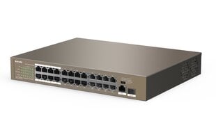 Tenda TEF1126P-24-250W Fast Ethernet (10/100) Power over Ethernet (PoE) 1U Grey цена и информация | Коммутаторы (Switch) | pigu.lt