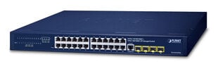 PLANET IPv4/IPv6, 24-Port Managed L2/L4 Gigabit Ethernet (10/100/1000) 1U Blue kaina ir informacija | Elektros jungikliai, rozetės | pigu.lt