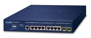 PLANET IPv6/IPv4, 2-Port Managed L2/L4 Gigabit Ethernet (10/100/1000) Power over Ethernet (PoE) 1U Blue цена и информация | Коммутаторы (Switch) | pigu.lt