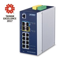 PLANET IGS-5225-8T2S2X network switch Managed L3 Gigabit Ethernet (10/100/1000) Blue, Silver kaina ir informacija | Komutatoriai (Switch) | pigu.lt