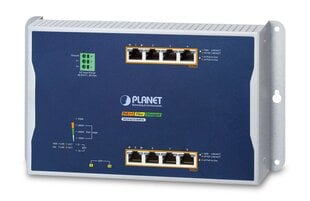 PLANET IP30, IPv6/IPv4, 4-Port Managed L2/L2+ Gigabit Ethernet (10/100/1000) Power over Ethernet (PoE) Blue, Grey kaina ir informacija | Elektros jungikliai, rozetės | pigu.lt