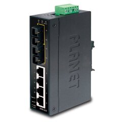 PLANET ISW-621 network switch Unmanaged L2 Fast Ethernet (10/100) Black kaina ir informacija | Komutatoriai (Switch) | pigu.lt