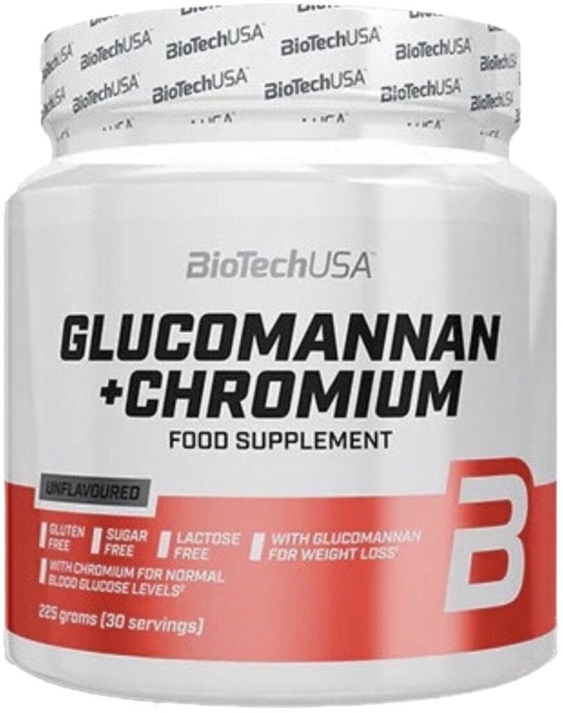 BioTech Glucomannan + Chromium 225 g. kaina ir informacija | Vitaminai, maisto papildai, preparatai gerai savijautai | pigu.lt