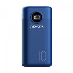 Adata Powerbank P10000QCD 10000 мАч Синий QC/PD цена и информация | Зарядные устройства Power bank | pigu.lt