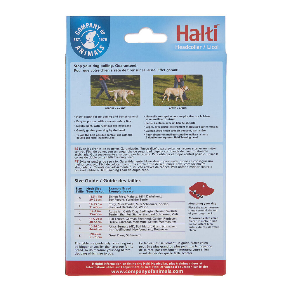 Company of Animals Halti šuns antsnukis, 35-48 cm, juodas цена и информация | Antkakliai, petnešos šunims | pigu.lt
