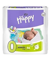 Детские подгузники Happy Before Newborn 93869, 0 размер до 2 кг, 46 шт. цена и информация | Подгузники | pigu.lt