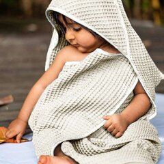 La Bebe™ NO Baby Towel  Art.141193 Blush Вафельное полотенце  детское с капюшоном  75x75см цена и информация | Товары для купания | pigu.lt