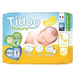 Tidoo Nature Newborn Art.142566  Экологические подгузники Newborn цена и информация | Подгузники | pigu.lt