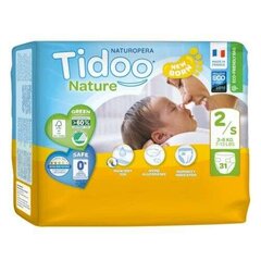 Tidoo Nature Newborn Art.142637  Экологические подгузники S размер  3-6 кг, 31 шт цена и информация | Подгузники | pigu.lt