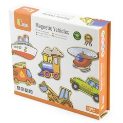 Деревянный магнитный пазл "Автомобиль цена и информация | Игрушки для малышей | pigu.lt