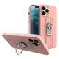 Ring Case silicone case, skirtas Samsung Galaxy S22 Ultra, rožinis цена и информация | Telefono dėklai | pigu.lt