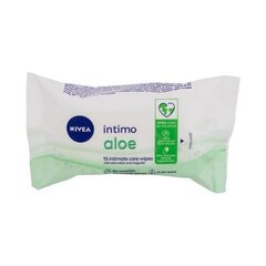 Intymios higienos servetėlės Nivea Intimo Aloe, 15 vnt. цена и информация | Средства для интимной гигиены | pigu.lt