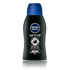 Dušo želė Nivea Men Active Clean Shower Gel, 50 ml цена и информация | Масла, гели для душа | pigu.lt