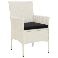 Sodo kėdės vidaXL, baltos kaina ir informacija | Lauko kėdės, foteliai, pufai | pigu.lt