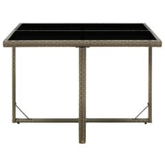 Stalas 109x107x74cm, pilkas/juodas kaina ir informacija | Lauko stalai, staliukai | pigu.lt