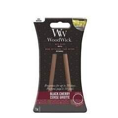 WoodWick Auto Reeds Refill Black Cherry - Replacement car incense sticks цена и информация | Освежители воздуха для салона | pigu.lt