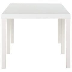 vidaXL Sodo stalas, baltos spalvos, 220x90x72cm, PP kaina ir informacija | Lauko stalai, staliukai | pigu.lt