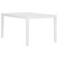 vidaXL Sodo stalas, baltos spalvos, 150x90x72cm, PP kaina ir informacija | Lauko stalai, staliukai | pigu.lt