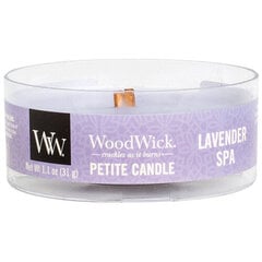 WoodWick ароматическая свеча Lavender Spa Petite, 31 г цена и информация | Подсвечники, свечи | pigu.lt