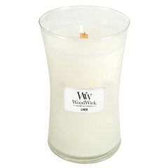 WoodWick kvapioji žvakė Linen Vase, 85.0g kaina ir informacija | Žvakės, Žvakidės | pigu.lt