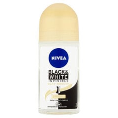 Rutulinis antiperspirantas Nivea Invisible Black & White Silky Smooth, 50ml kaina ir informacija | Dezodorantai | pigu.lt