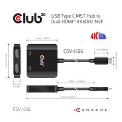 Адаптер Hub Club 3D CSV-1556 цена и информация | Адаптеры, USB-разветвители | pigu.lt