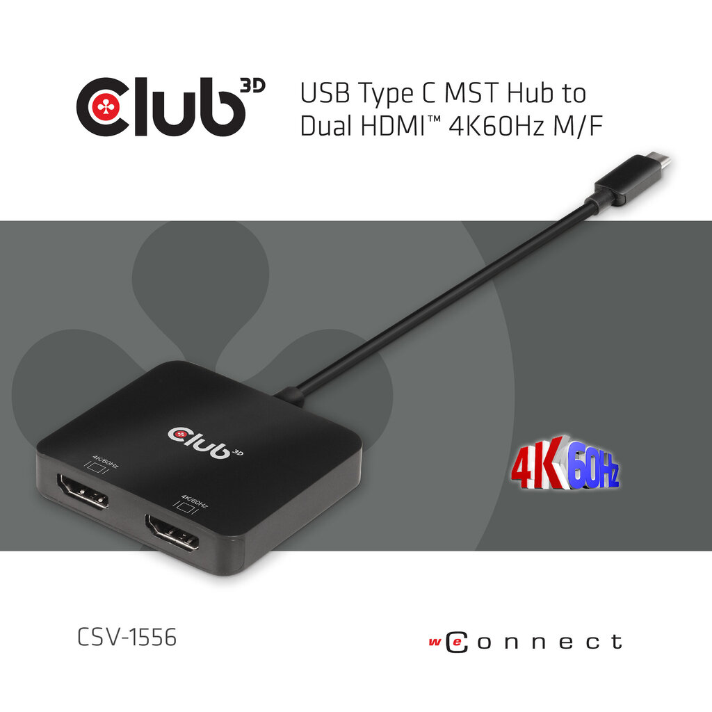 Adapteris Hub Club 3D CSV-1556 kaina ir informacija | Adapteriai, USB šakotuvai | pigu.lt