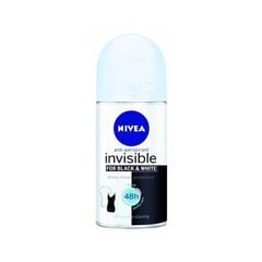 Nivea Invisible For Black & White Pure Roll-on Antiperspirant 50ml цена и информация | Дезодоранты | pigu.lt