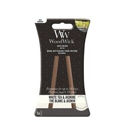 WoodWick Auto Reeds Refill White Tea & Jasmine - Replacement car incense sticks kaina ir informacija | Salono oro gaivikliai | pigu.lt