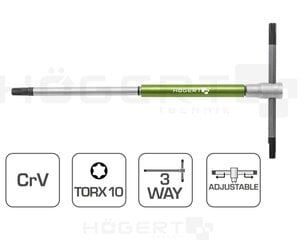 Т-образный ключ Hogert Torx T20 HT1W862 цена и информация | Механические инструменты | pigu.lt