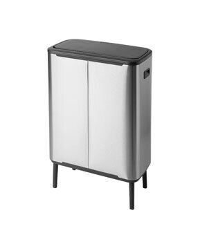 Brabantia šiukšliadėžė Bo Touch Bin Hi, 60 l, Matt Steel FPP kaina ir informacija | Šiukšliadėžės | pigu.lt