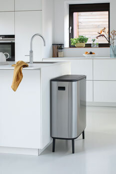 Brabantia šiukšliadėžė Bo Touch Bin Hi, 60 l, Matt Steel FPP kaina ir informacija | Šiukšliadėžės | pigu.lt