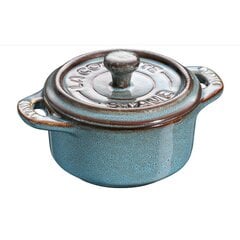 Staub Mini Cocotte Round 4 pcs. - 200 ml 40508-160-0 Antique Turquoise цена и информация | Кастрюли, скороварки | pigu.lt