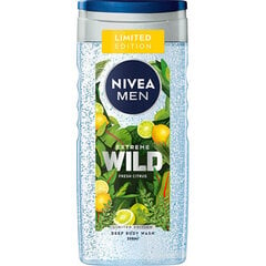 Dušo želė Nivea Men Extreme Wild Fresh Citrus Shower Gel, 500ml kaina ir informacija | Dušo želė, aliejai | pigu.lt