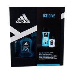 Adidas Ice Dive Gift Set EDT 50 ml and shower gel 250 ml 50ml цена и информация | Мужская парфюмированная косметика | pigu.lt