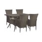 Sodo baldų komplektas PALOMA: stalas, 4 kėdės цена и информация | Lauko baldų komplektai | pigu.lt