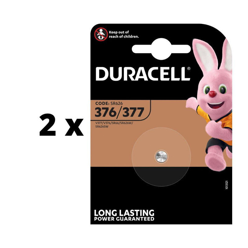 Baterijos DURACELL 377, 1vnt x 2 vnt. pakuotė kaina ir informacija | Elementai | pigu.lt