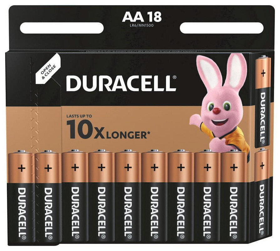 Baterijos DURACELL AA, LR6 18 vnt. x 1 pak. pakuotė kaina ir informacija | Elementai | pigu.lt
