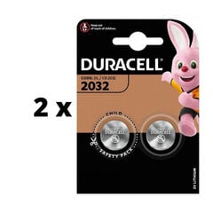 Батарейки DurAcell 2032, 2 шт х 2 уп. упаковка цена и информация | Батарейки | pigu.lt