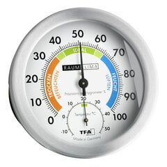 Termo-higrometras su metaliniu žiedu TFA 45.2028 kaina ir informacija | Meteorologinės stotelės, termometrai | pigu.lt