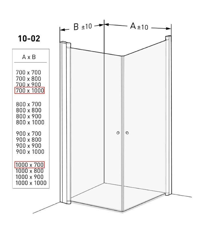 Dušo kabina IDO Showerama 10-02 70X100, matinis stiklas цена и информация | Dušo kabinos | pigu.lt