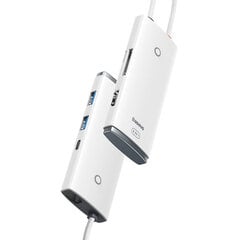 Adapteris Baseus Lite Series, USB-C to 2x USB 3.0 + HDMI + USB-C + TF/SD kaina ir informacija | Adapteriai, USB šakotuvai | pigu.lt