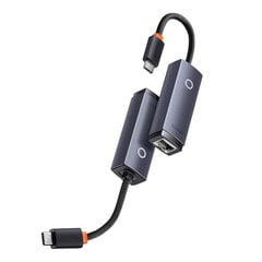 Baseus Lite Series USB-C to RJ45 network adapteris, 100Mbps (gray) kaina ir informacija | Adapteriai, USB šakotuvai | pigu.lt