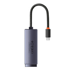 Baseus Lite Series USB-C to RJ45 network adapteris, 100Mbps (gray) kaina ir informacija | Adapteriai, USB šakotuvai | pigu.lt