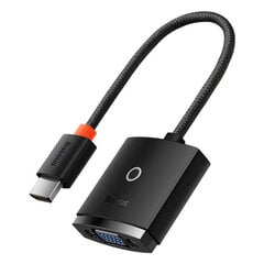 Адаптер Baseus Lite Series HDMI-VGA, со звуком (черный) цена и информация | Адаптеры, USB-разветвители | pigu.lt